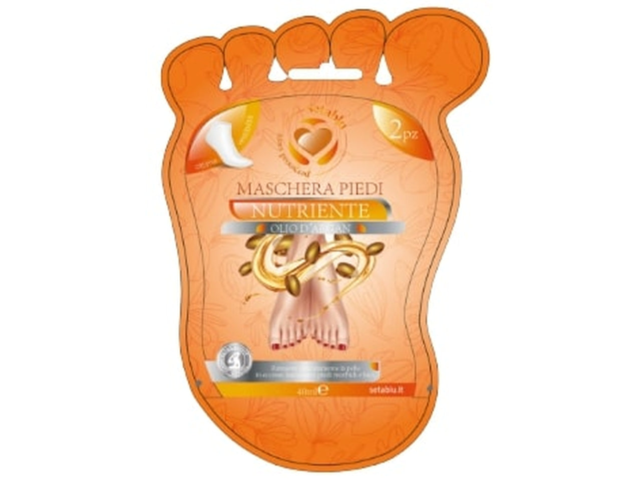 Maschera piedi con olio d'argan