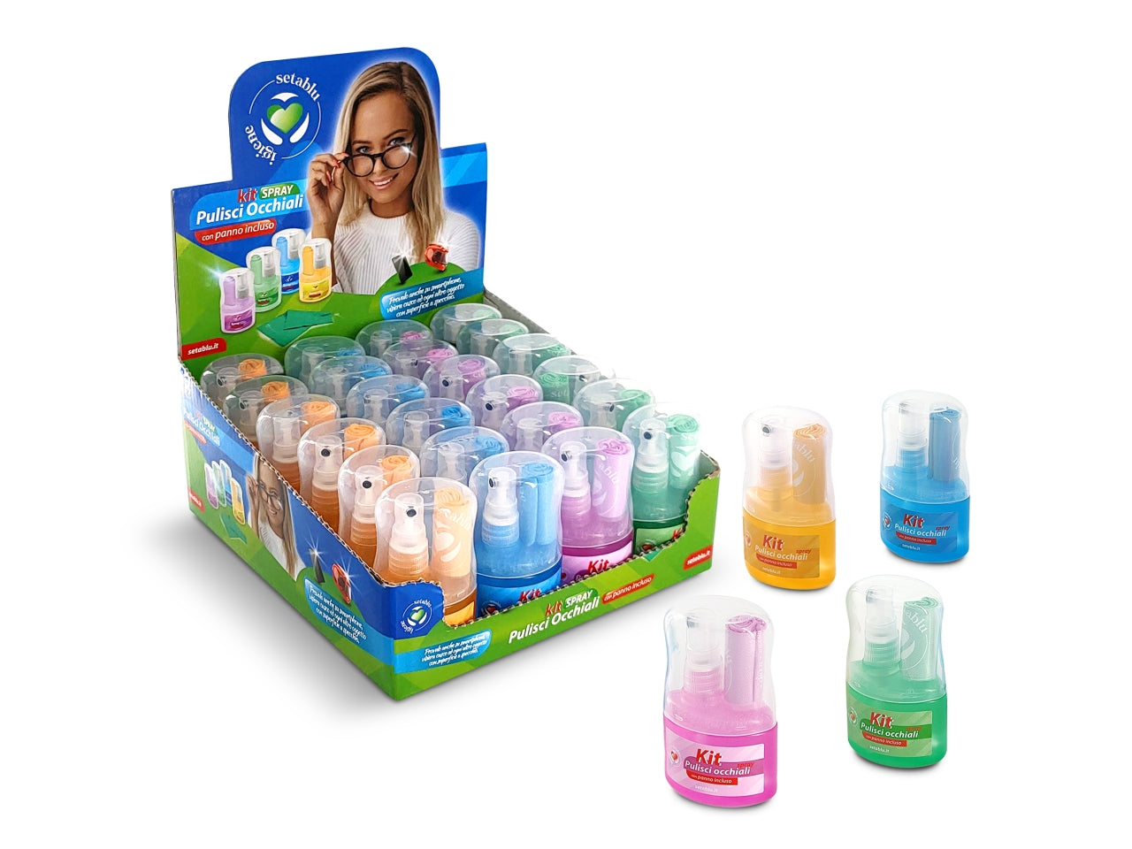 Kit pulizia occhial spray + panno