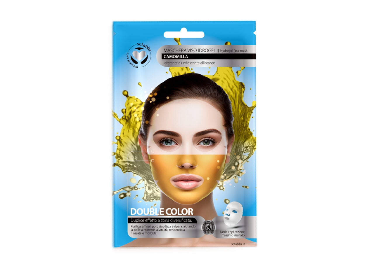 Maschera viso bicolor idratante camomilla