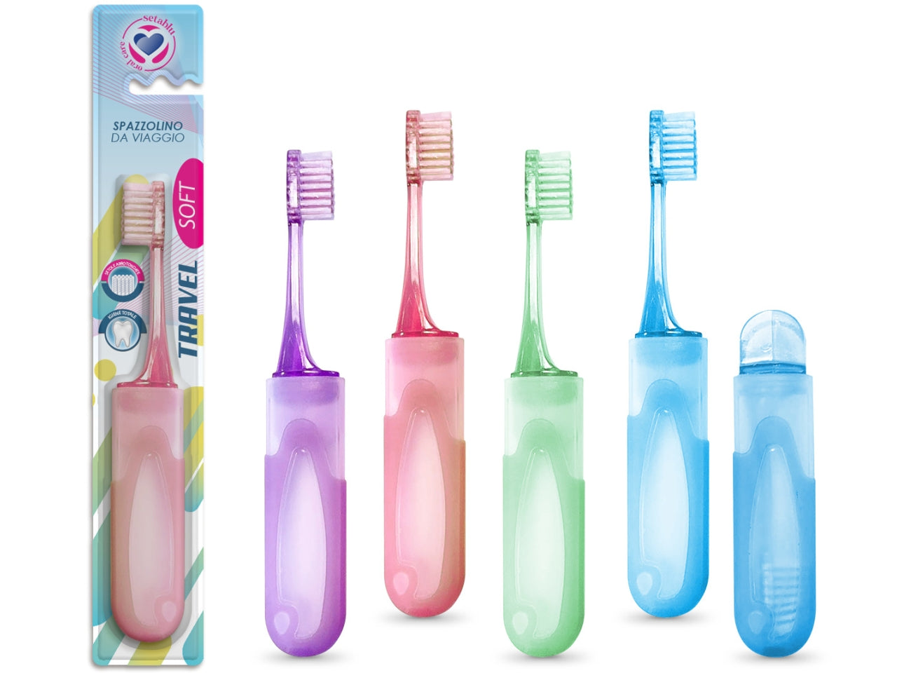 Spazzolino denti richiudibile da viaggio