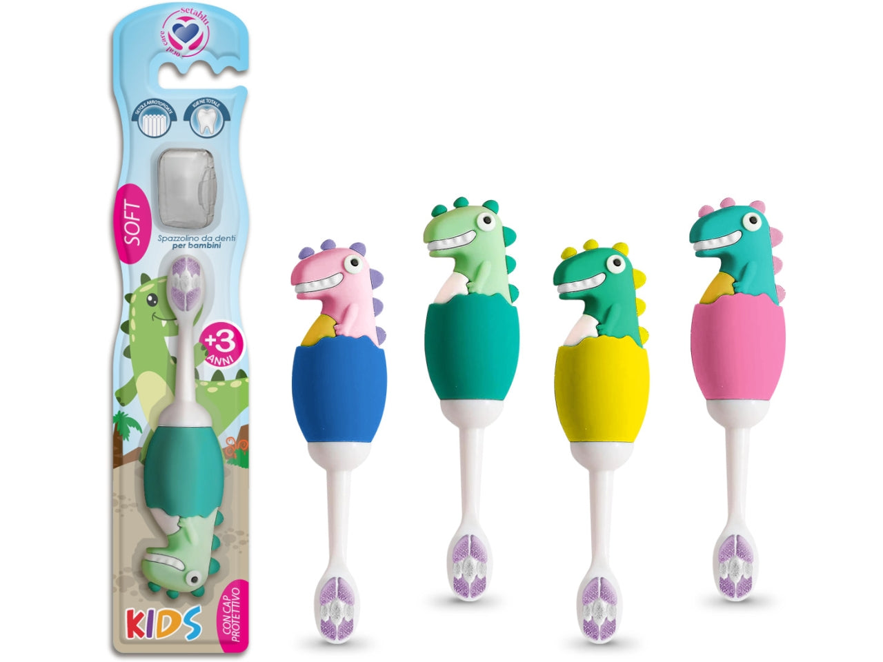 Spazzolino denti baby dinosauro