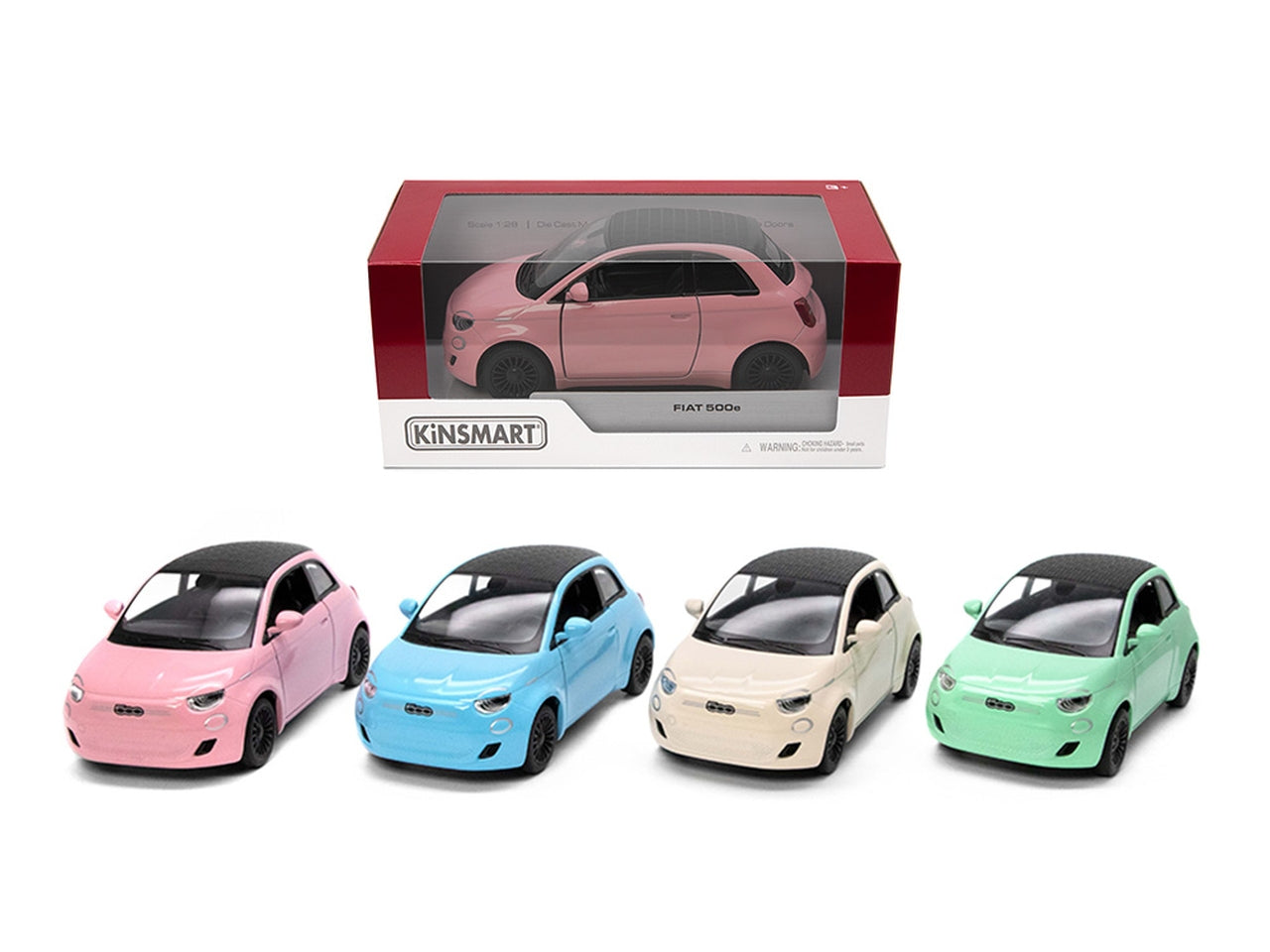 Auto in scala 1:28 fiat 500epastel edition
