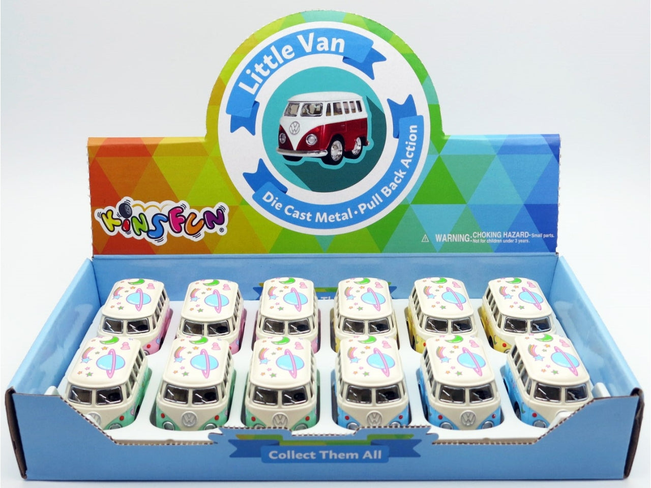 Little van w/printing pastel color