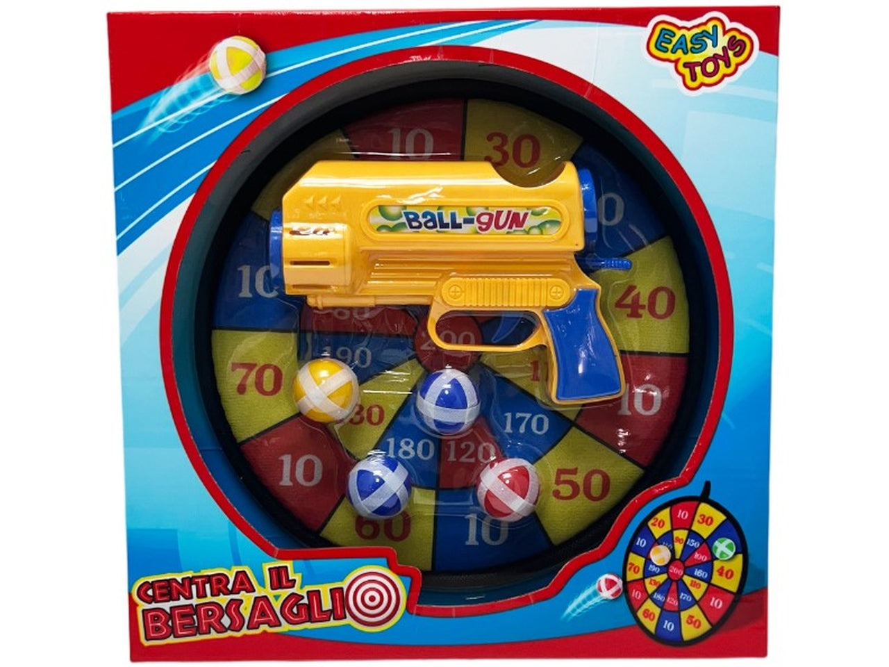 Gioco set centra il bersaglio