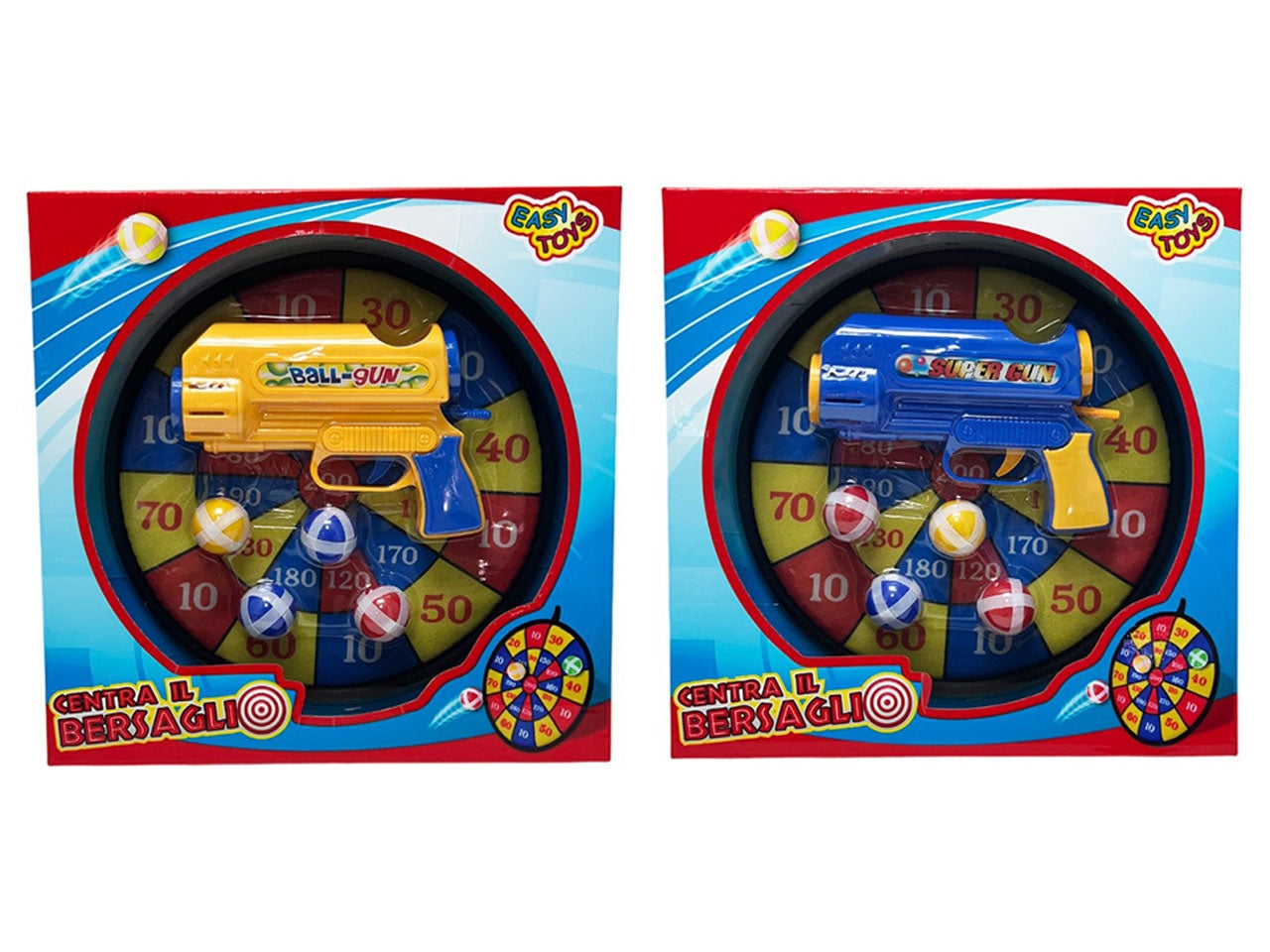 Gioco set centra il bersaglio