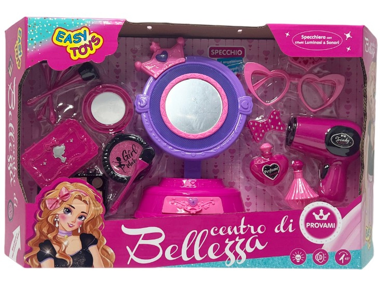 Specchiera luci e suoni con accessori