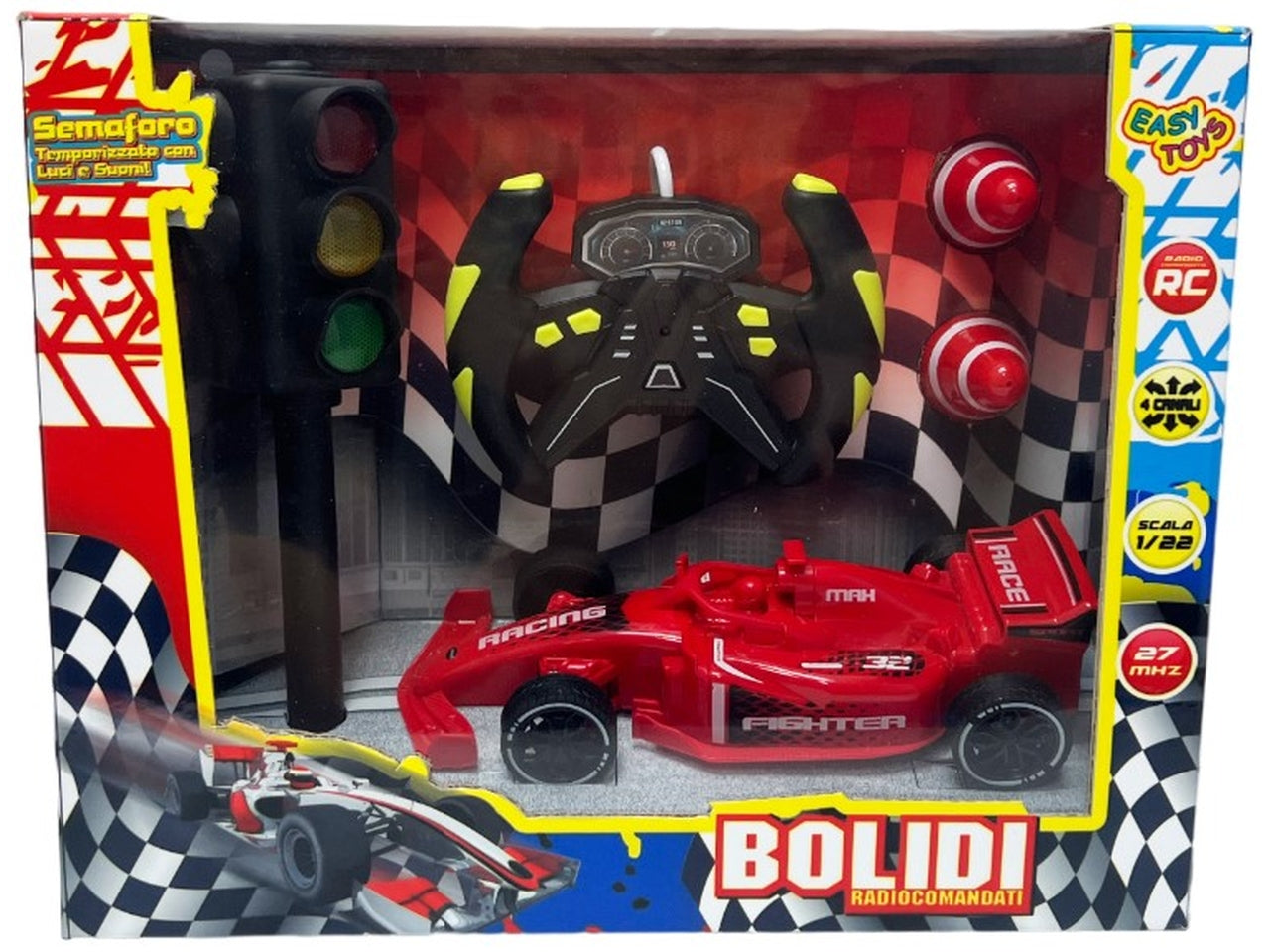 Auto f1 radiocomando 1:22 con semaforo funzionante a batteria