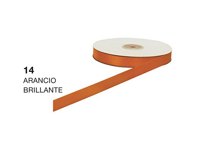 Doppio raso arancione brill.6mm.50mt. d0614