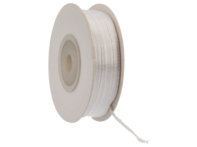 Doppio raso bianco 3mm 50mt. d0301