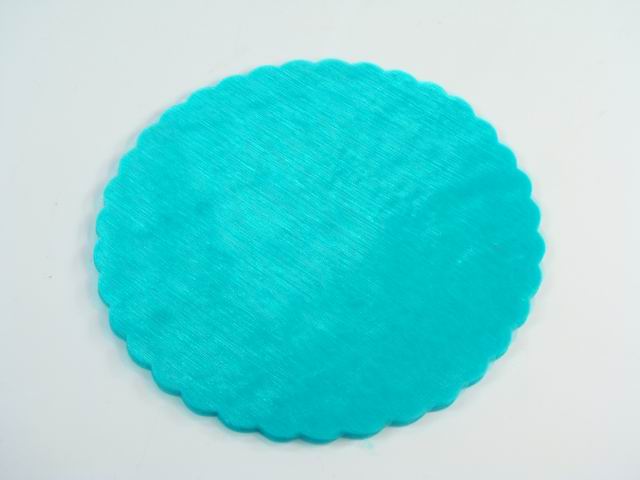 Velo fiore misura d.24cm colore verde vita - la confezione comprende 50 veli