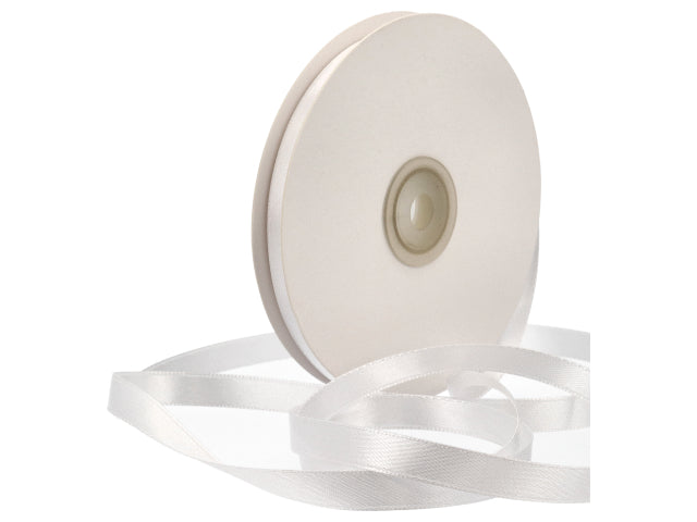 Doppio raso bianco 10mm. 50mt. d1001