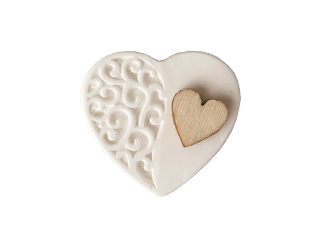 Gesso cuore 2 facce cm3 08649