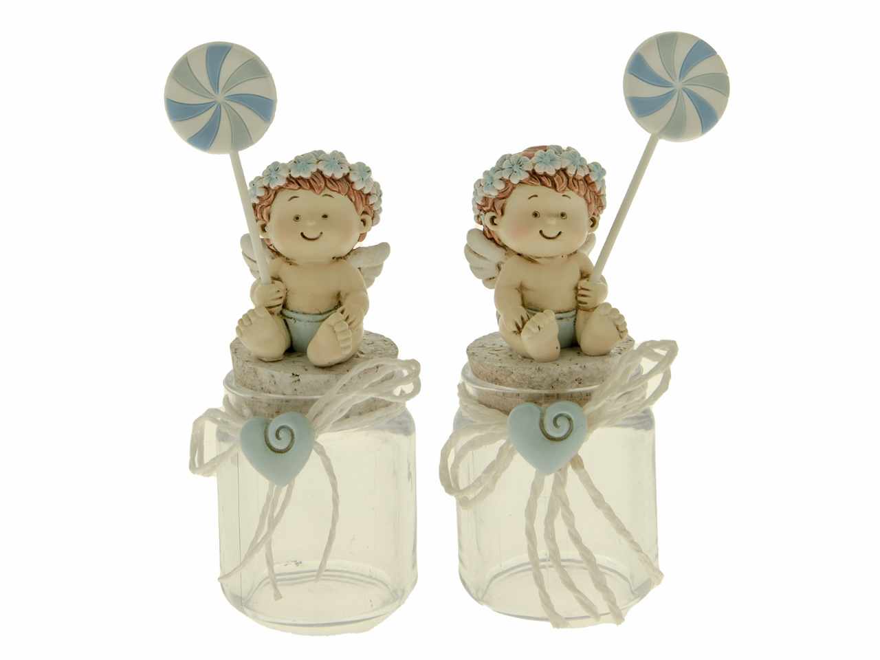 Barattolo decorativo con girandola cielo  h13cm