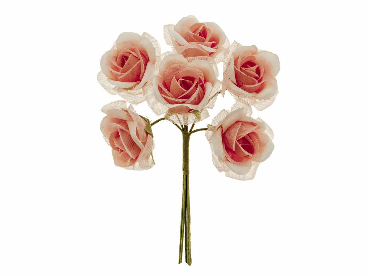 Fiore leggiadro singolo 4cm corallo 36 pezzi