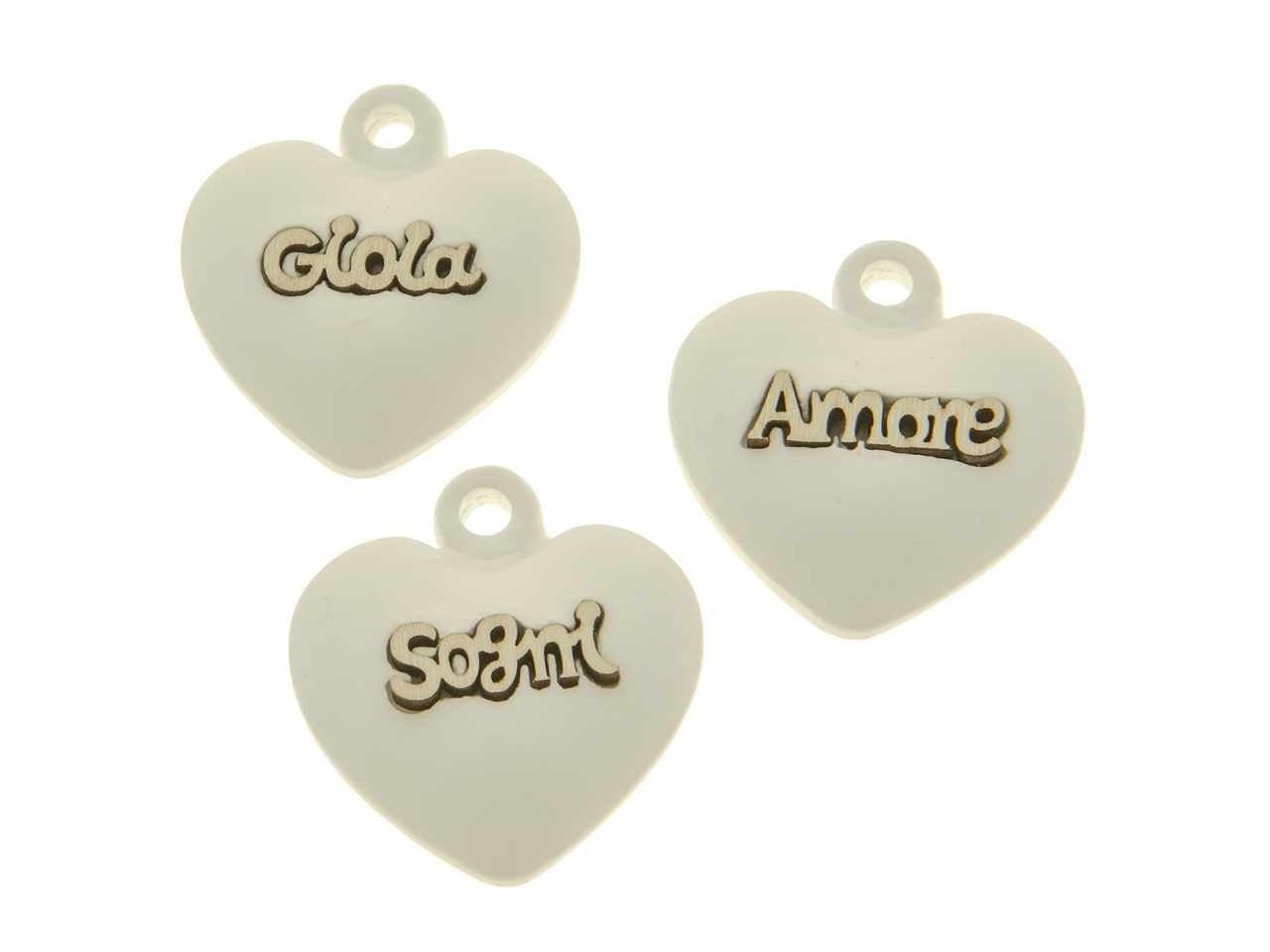 ICONA GESSO CUORE SCRITTE 4CM