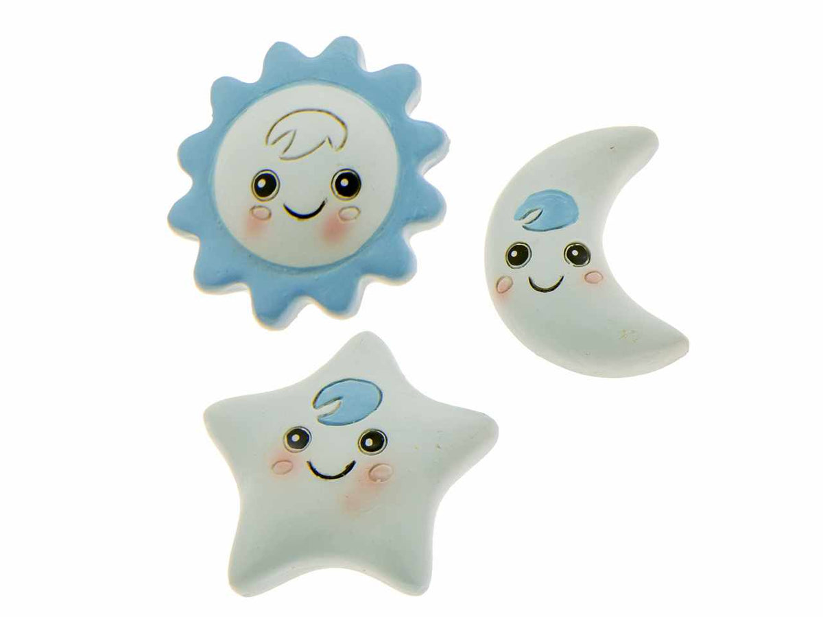 Magnete star colore cielo 3 assortimenti 4cm
