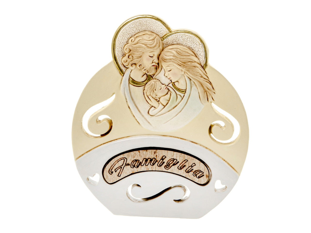 Corona icona famiglia misura h.12cm