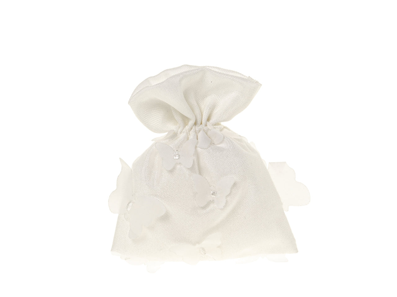 Butterfly bag misura 10x12cm colore bianco