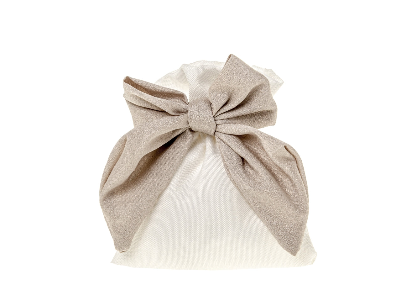 Brillo fiocco bag misura 10x12cm colore beige