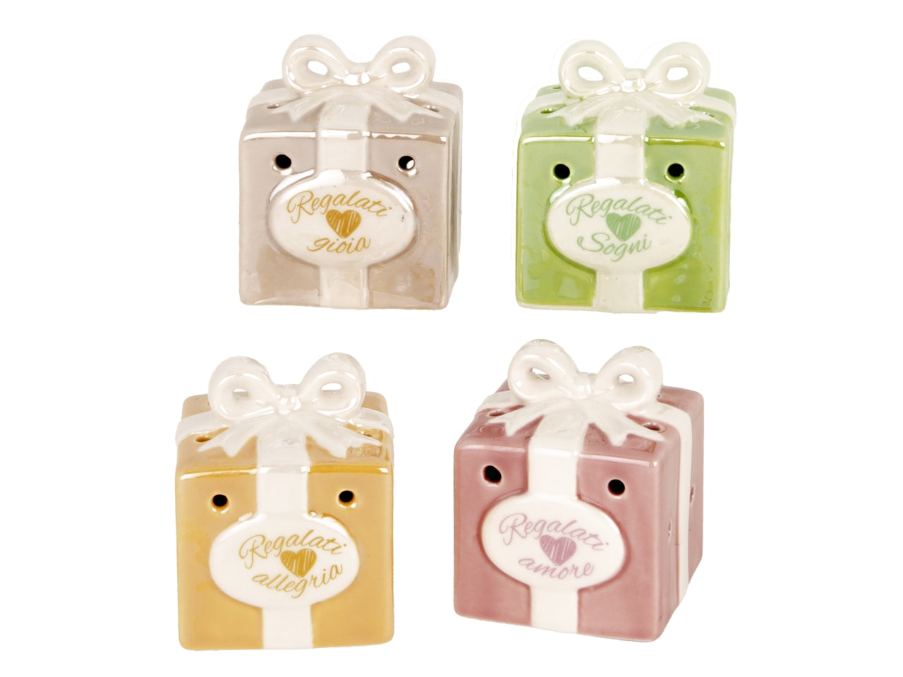 Gift led 5x5xh.7cm 4 assortimenti