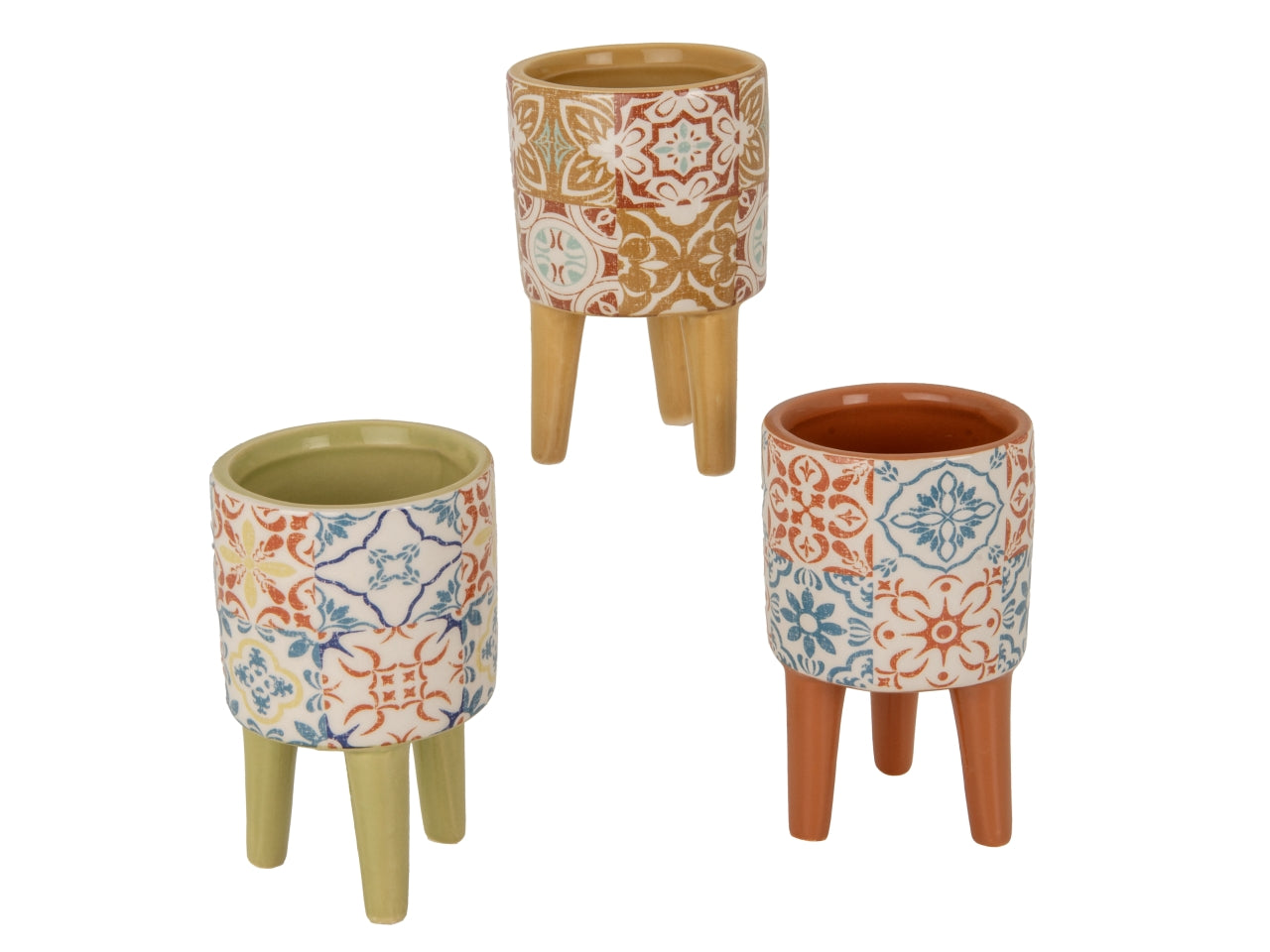 Portapiante in porcellana d.7xh.11cm 3 assortimenti