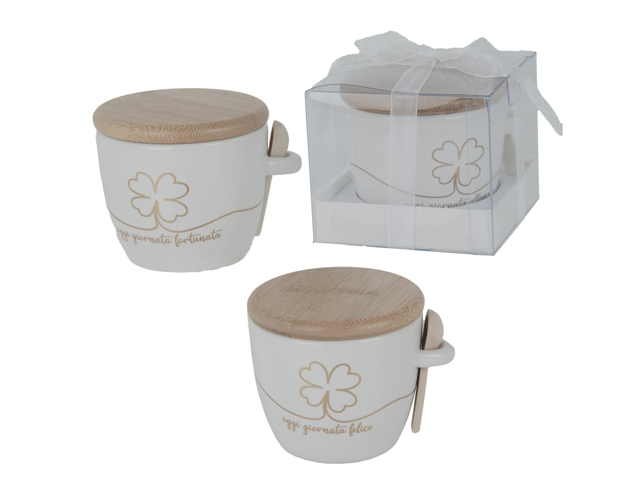 Allegria cup white 9xh.7cm 3 assortimenti