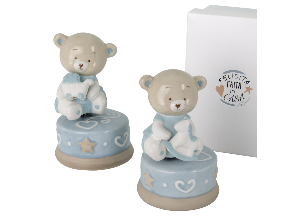 BibÃ¬ carillon con orsetto celeste d8xh11cm 2 assortimenti