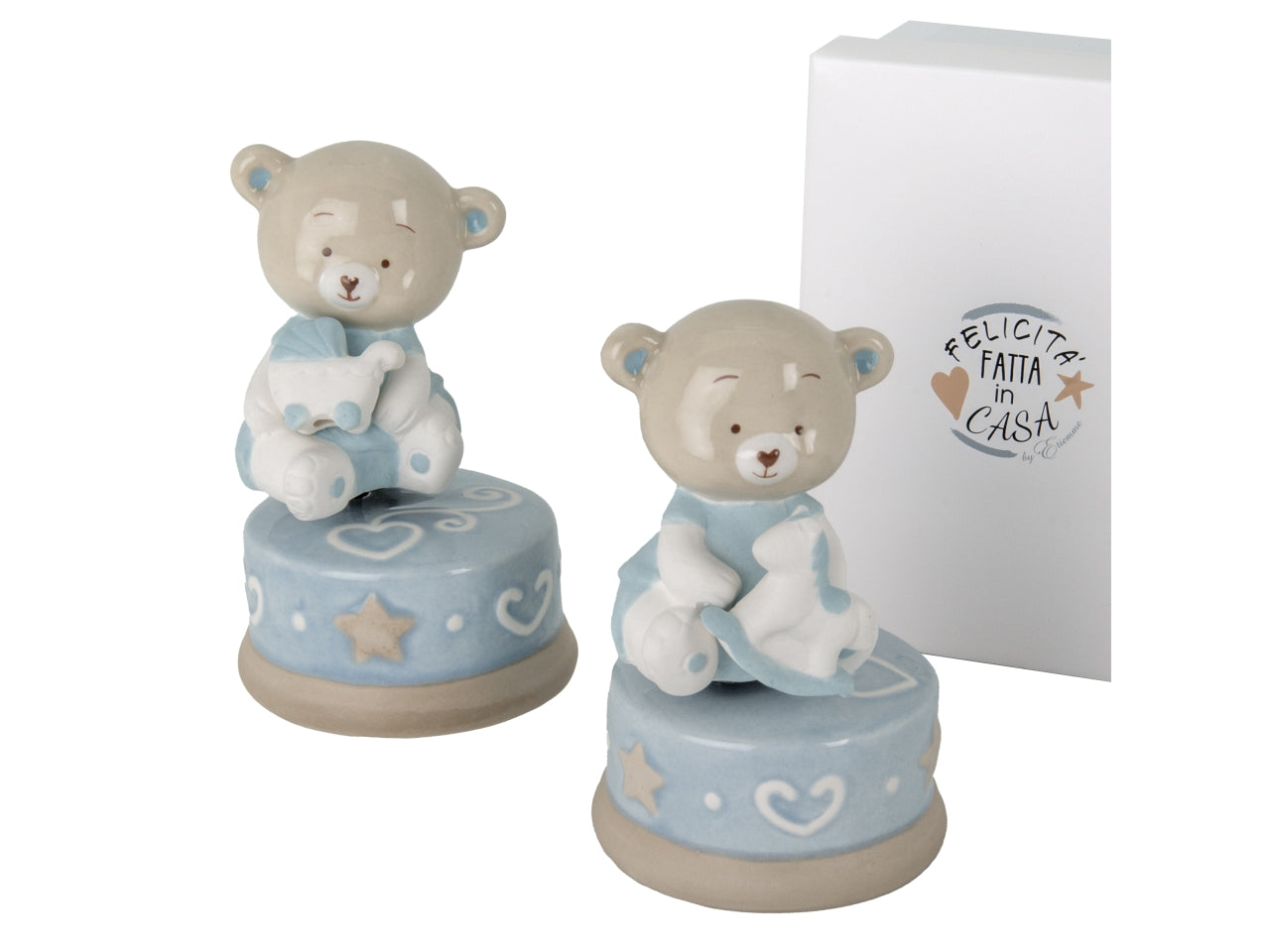 BibÃ¬ carillon con orsetto celeste d8xh11cm 2 assortimenti