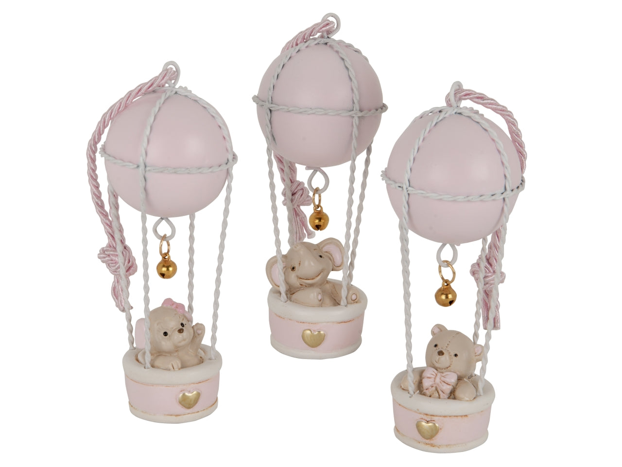 Mongolfiera rosa h.12cm 3 assortimenti