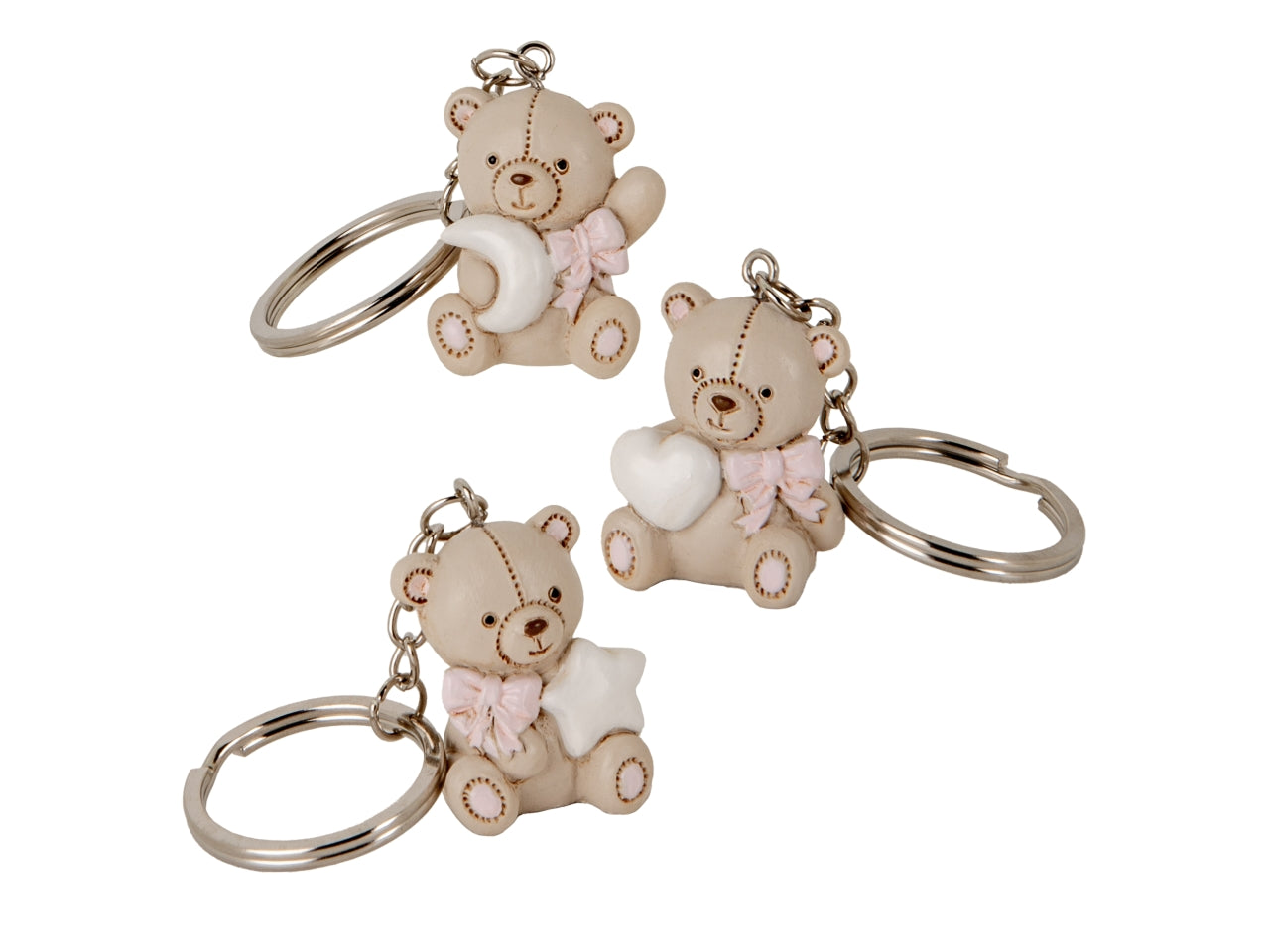 Teo orso portachiave rosa 4cm 3 assortimenti