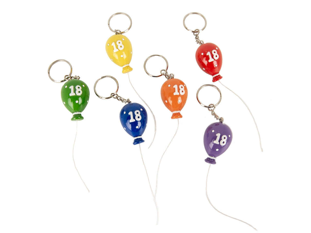 Diciotto portachiave 4cm 6 assortimenti