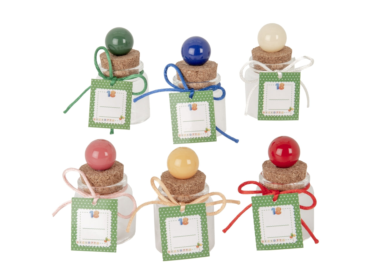 Ball barattolo h.8cm 18esimo 6 assortimenti
