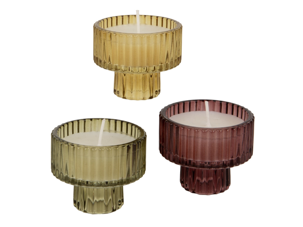 Color candela alzatina h.5,5cm 3 assortimenti