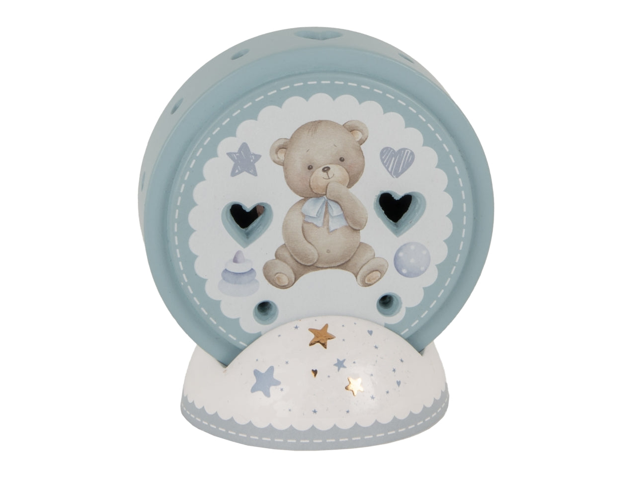 Orsetto led baby cielo in terracotta h.11cm