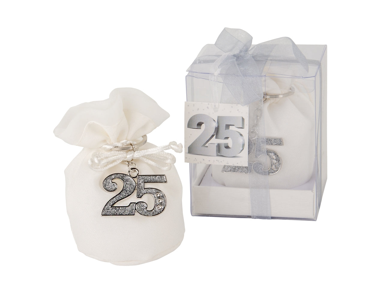 Event gift box portachiavi 25esimo 4cm