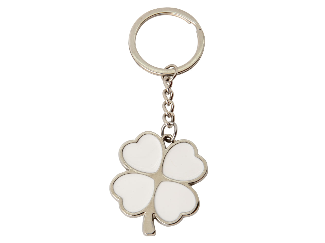 Zama portachiave quadrifoglio silver 4cm