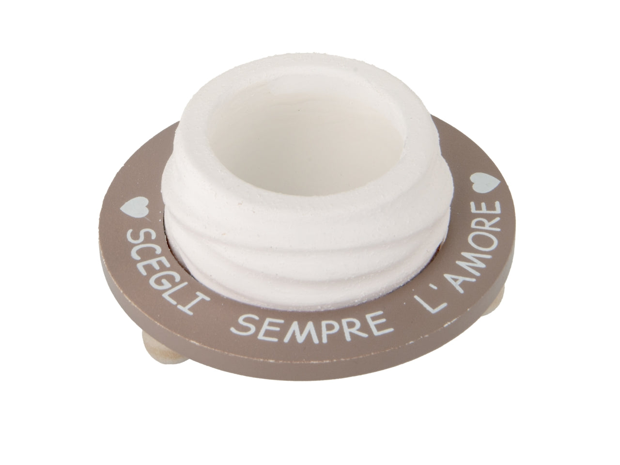 Round portapianta d.13xh.7cm bianco