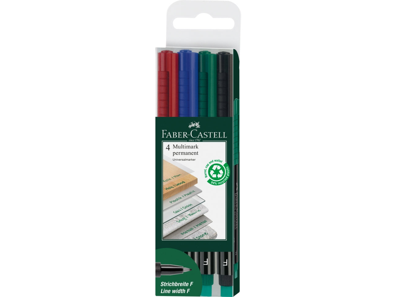 Marcatore assortiti tratto 0.6mm 4 pezzi