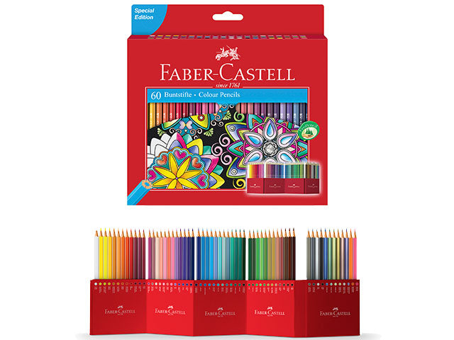 Pastelli colorati esagonali fusto uguale alla mina colori assortiti mina 3 mm Faber Castell