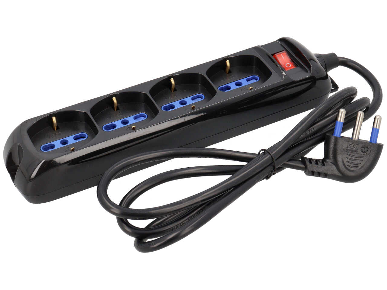 Presa bipasso4+schuko 1.5mt 8161/n