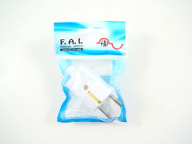 Spina schuko bianca 2p+t16a 250v 8005/f