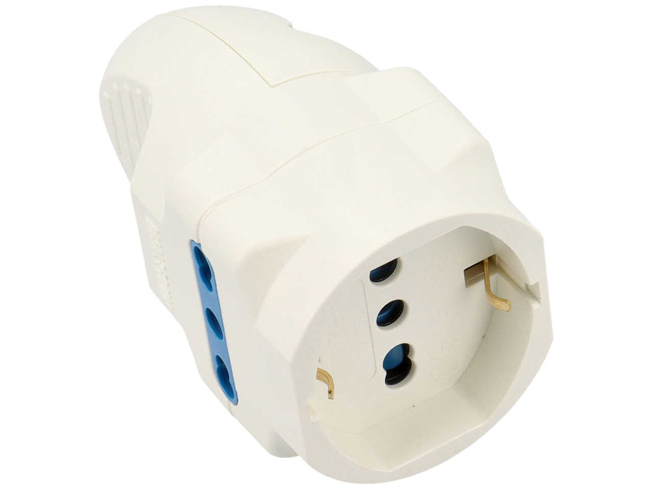 Vaso decorativo stile scandinavo in ceramica bianca forma cilindrica 30 cm, Naiki - LikÃ²