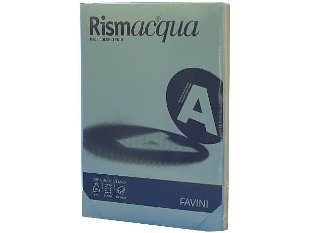 Risma fogli A4 Favini in colori assortiti 210x297mm 90gr