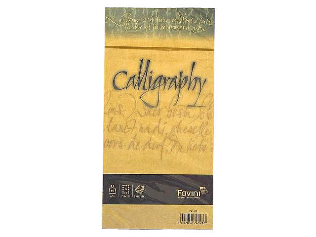 Buste per partecipazioni matrimonio Favini in carta oro 90gr misura 11x22cm