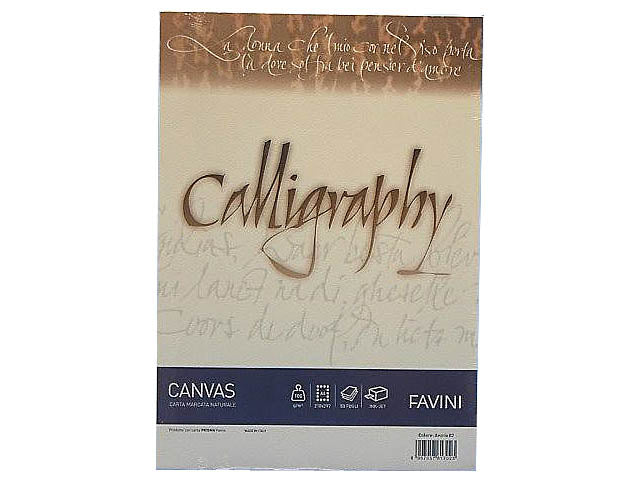 Fogli di carta canvas colore avorio formato A4 100gr - la confezione comprende 50 fogli