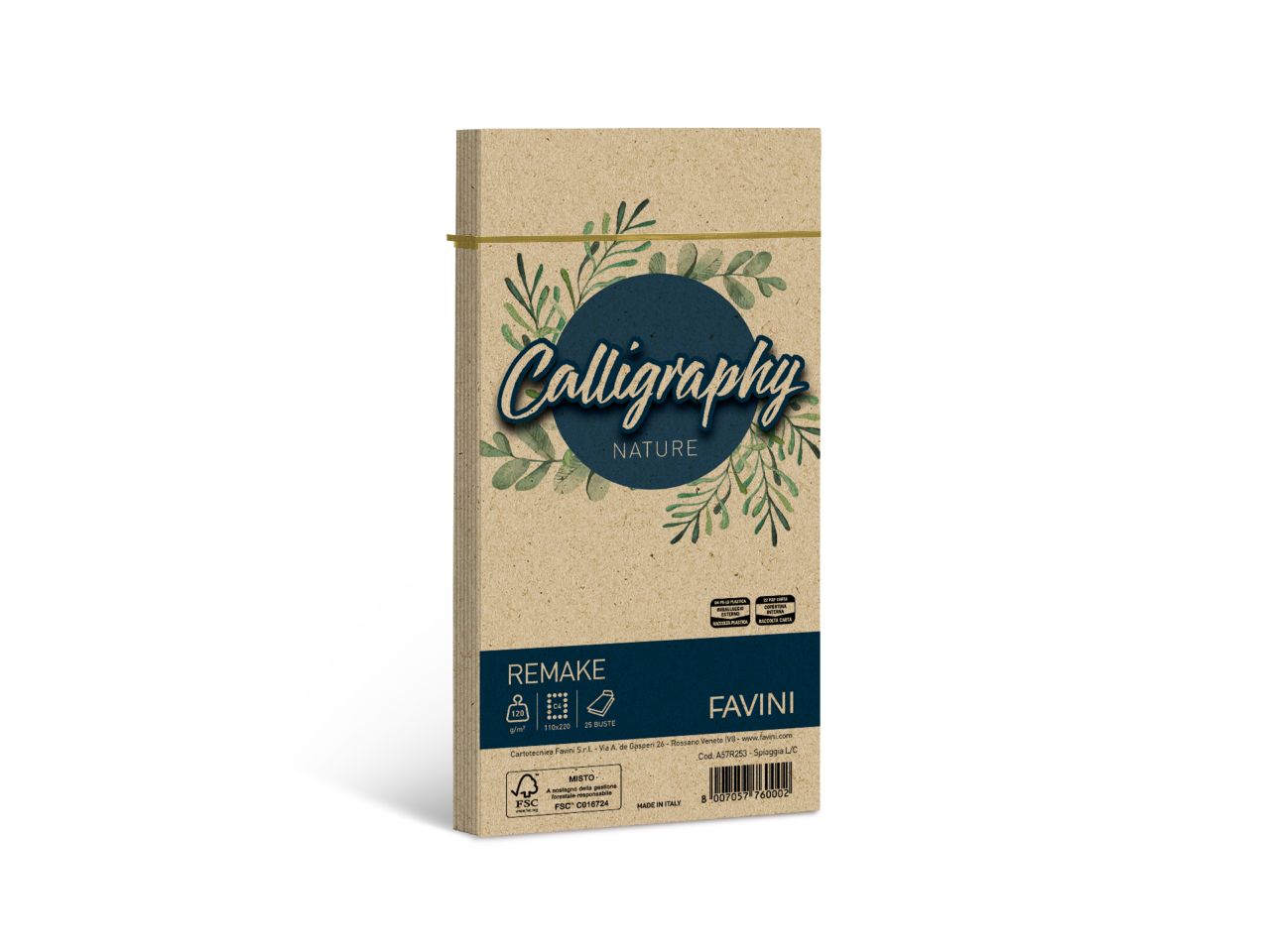 Buste calligraphy remake spiaggia misura 110x220mm - la confezione comprende 25 buste