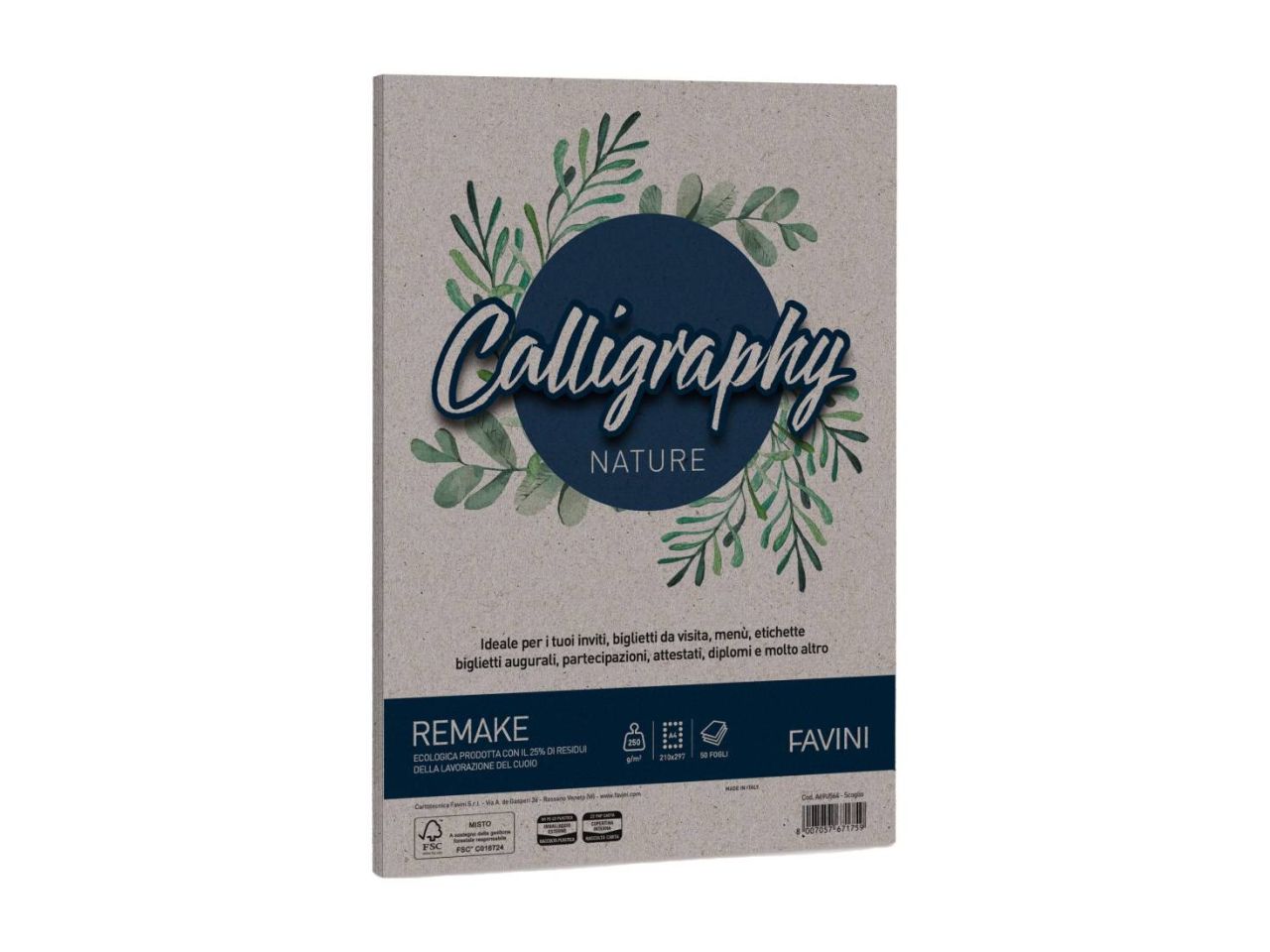 Carta calligraphy nature remake scoglio 250gr 50 fogli 21x29,7cm