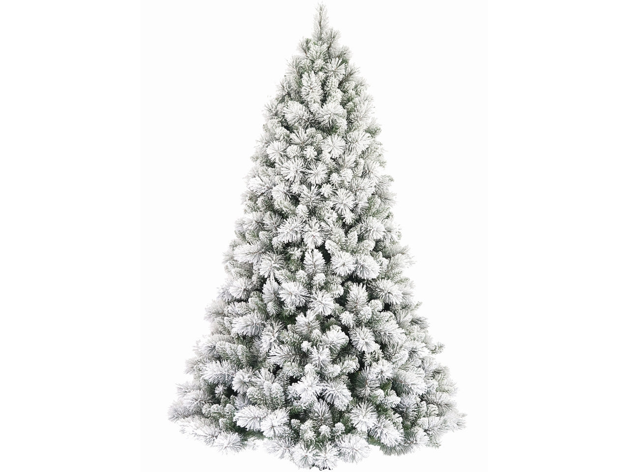 Albero di natale white empire floccato 180cm d.107cm 717 punte