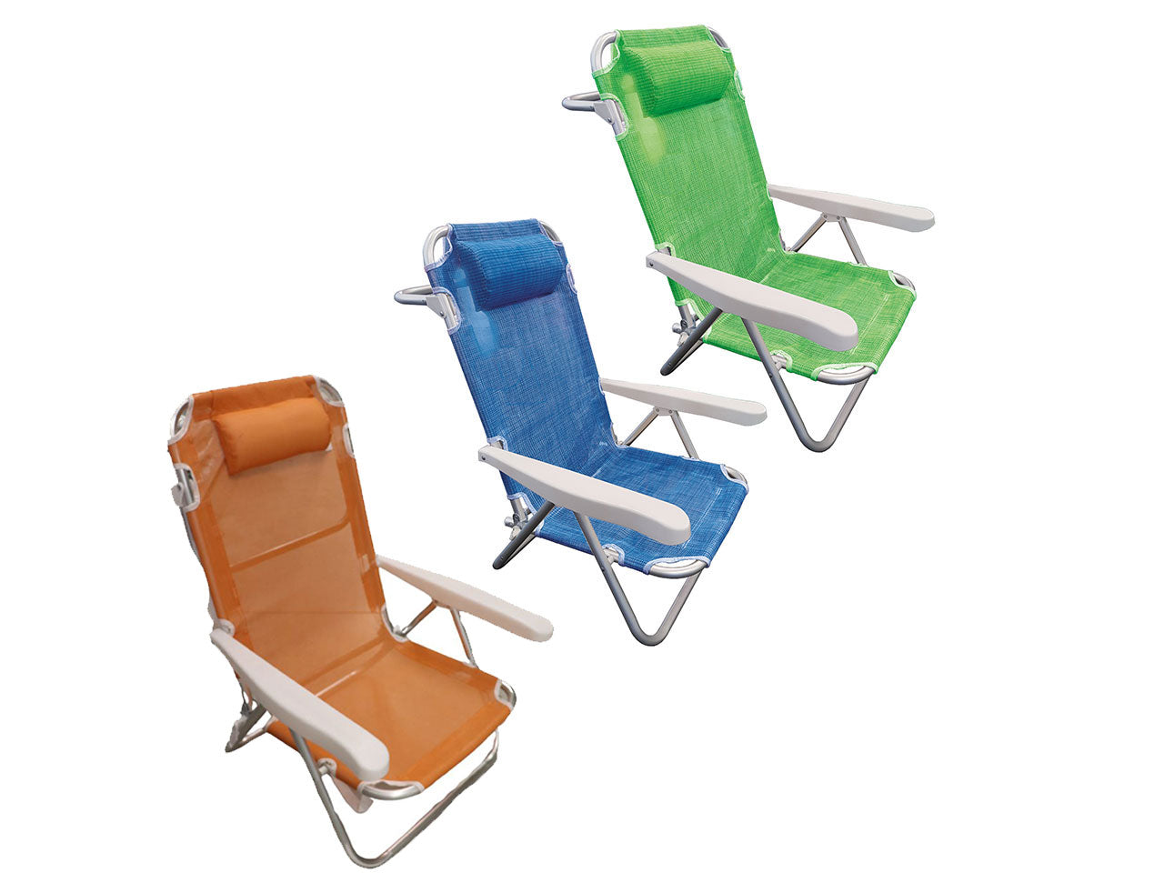 Sedia a sdraio in alluminio colori assortiti 61x61x81cm - Fdm Overseas