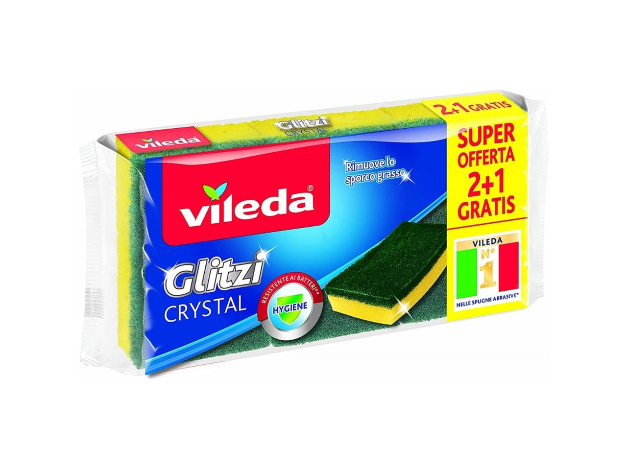 Vileda glitzi crystal 2+1 pezzi 139924